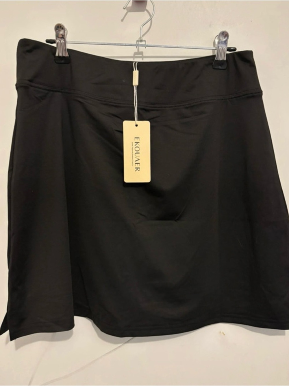Ekouaer Black Skater Skirt